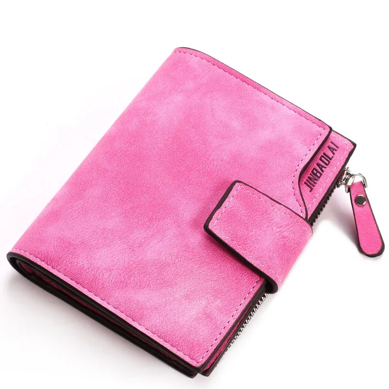 

Luxury Brand Women Wallets Matte PU Leather Wallet Small ID Card Holder Money Bag with Zipper Coin Purse Wallet Purse for Women