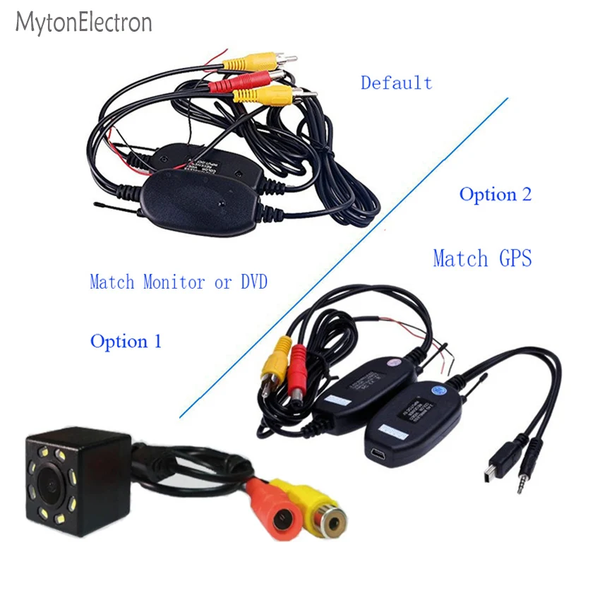 

Wireless 8 LED Parking Assistance System Universal HD CCD Vision Car Rear View Camera Backup degre waterproof for DVD or GPS