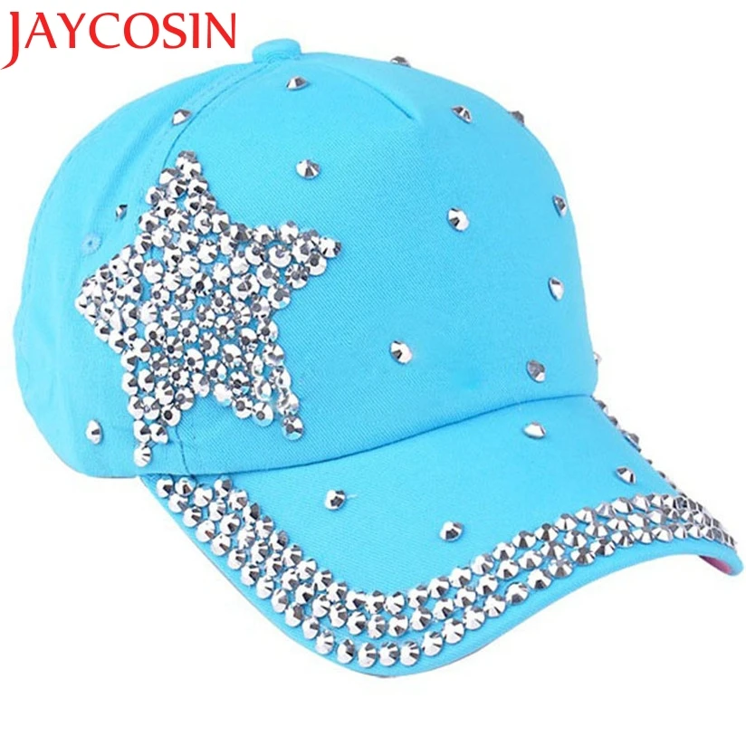 JAYCOSIN 5 цветов модная детская бейсбольная кепка Стразы в форме звезды для