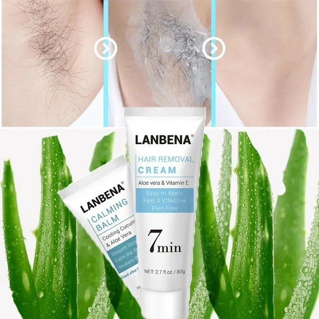 LNWBBBBBFX LANBENA крем для удаления волос безболезненное удаление депиляция успокаивающий бальзам нежный эффективный Эпилятор питательный ремонт уход за телом 80 г - Цвет: LNWBBBBBFX