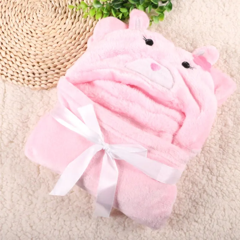 С капюшоном животных детское одеяло для новорожденных/маленьких Для ванной Полотенца/Детские Для ванной халат Плащ прекрасный мягкий