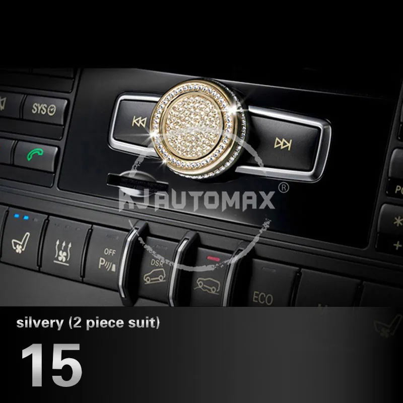 KJAUTOMAX для Mercedes Benze200l e260 l e320l e180l кристалл украшения автомобиля Стайлинг центральный контроль кондиционер кольцо выхода - Название цвета: 15.Golden