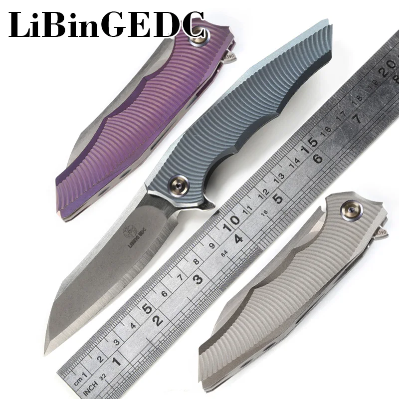 LiBinGEDC оригинальный libing Elf открытый складной нож с титановой ручкой M390 лезвие