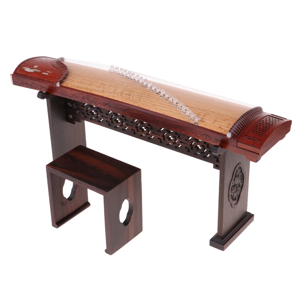 

1/6 Scale Guzheng Chinese Zither Action Figure Doll House Decor Accessories