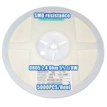 

1 Reel 0805 2.4R 2.4 Ohm 5% 1/8W SMD Resistance 5000PCS/Reel