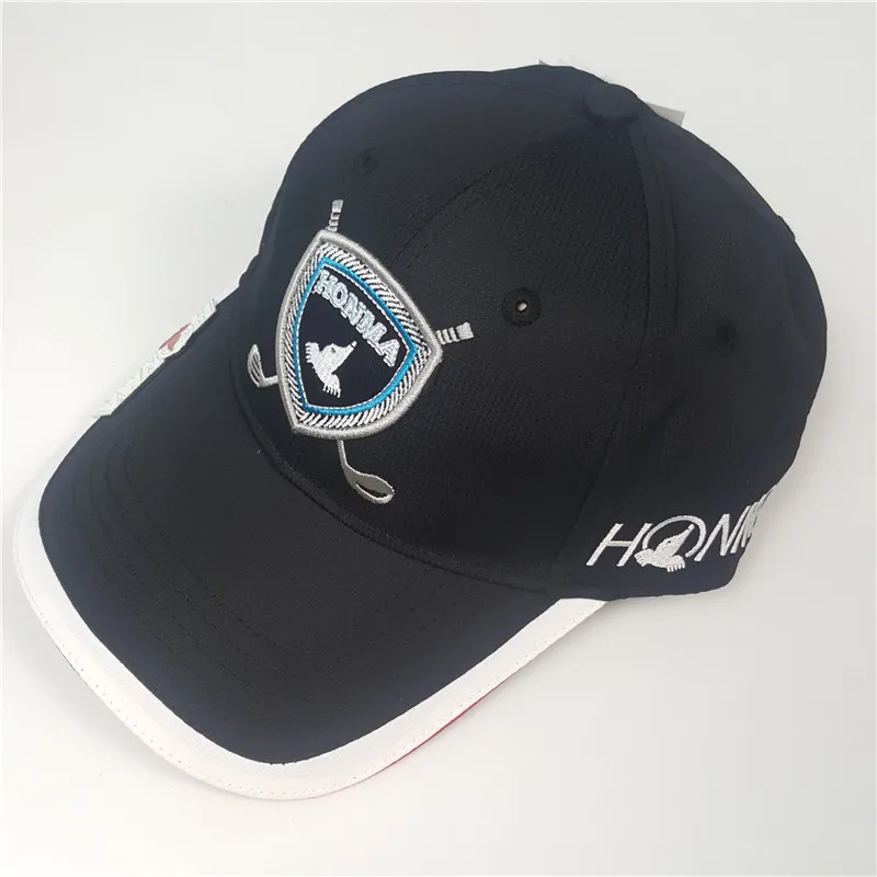 Гольф шляпа HONMA cap Выходная шляпа солнцезащитный тент Спортивная Кепка для гольфа - Цвет: Черный