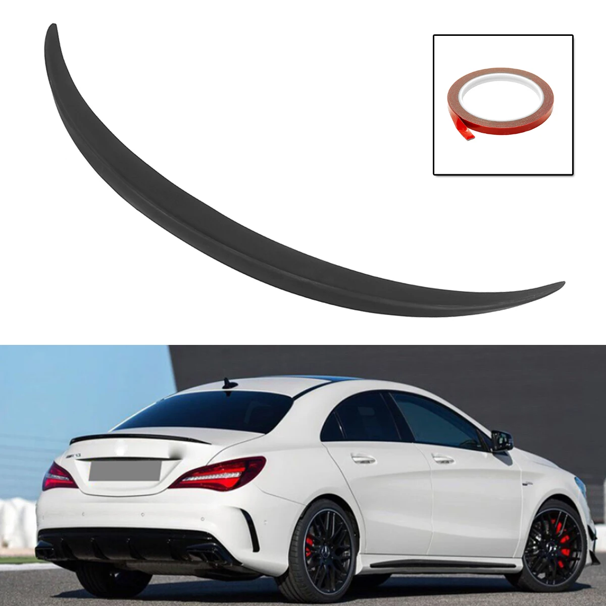 Car Rear Trunk Boot Lip Spoiler Wing Trunk Spoiler Wing Plastic