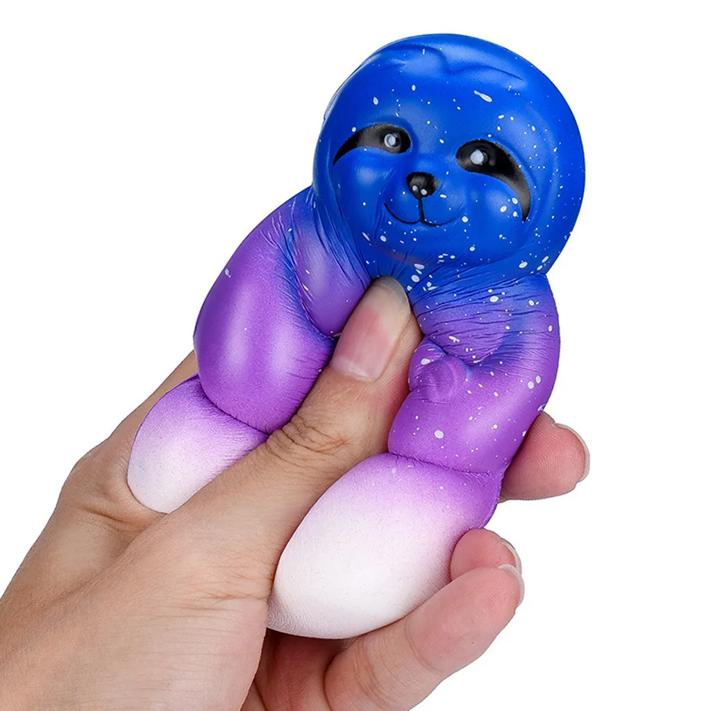 Очаровательны Squishies стресса игрушки мягкие Galaxy Звездное милый Ленивец лень замедлить рост фрукты ароматизированный мягкий animales для