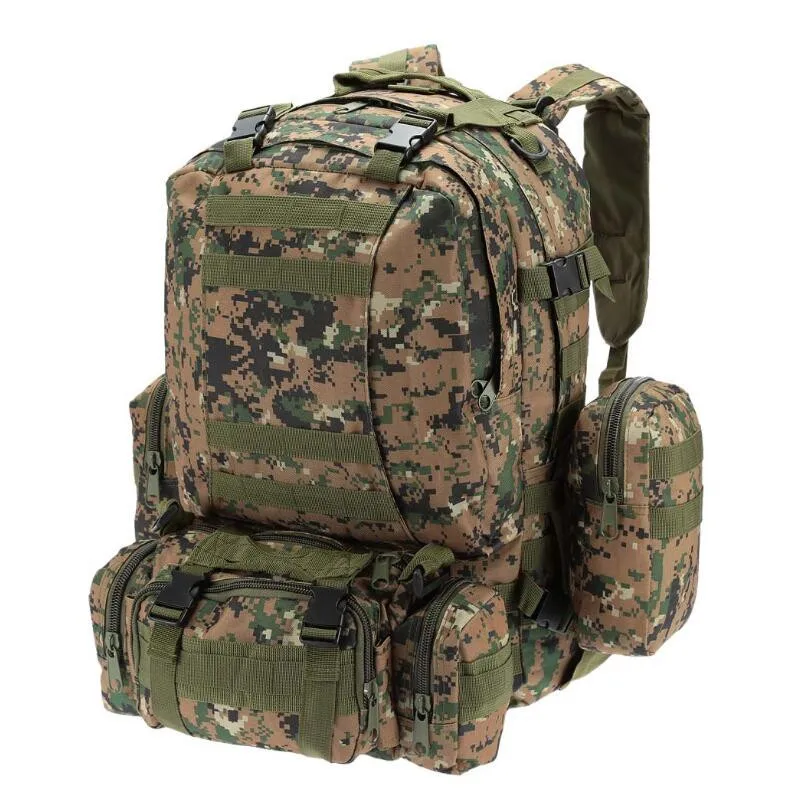 50L Military Tactical Backpack Large Capacity Hiking Camping Camouflage Backpack Outdoor Climbing Bag Travel Backpack