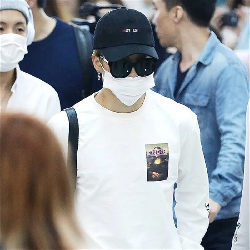 

BTS  JIMIN Fashion K POP letter  embroidery Hats  adjustable Baseball cap