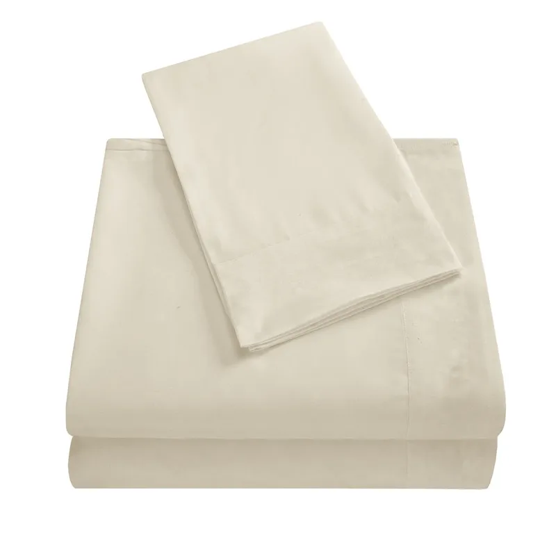 Глубокий карман 4 шт. простыня комплект, однотонный комплект постельных принадлежностей, включает в себя плоский лист, простыня, наволочка. Супер король/королева/Твин/Полный размер 40 - Цвет: Beige
