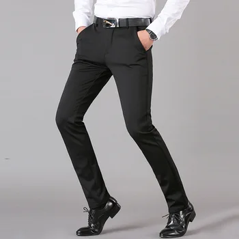 

Men casual pants Slim summer thin Solid color Straight pants Man 115H