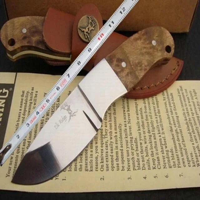 Browning Fixed Blade knife High Grade Wood Handle Pocket Hunting