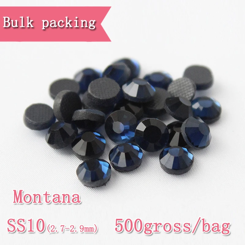 Free Shipping Bulk packing DMC SS10 Montana Hot fix Rhinestones DIY
