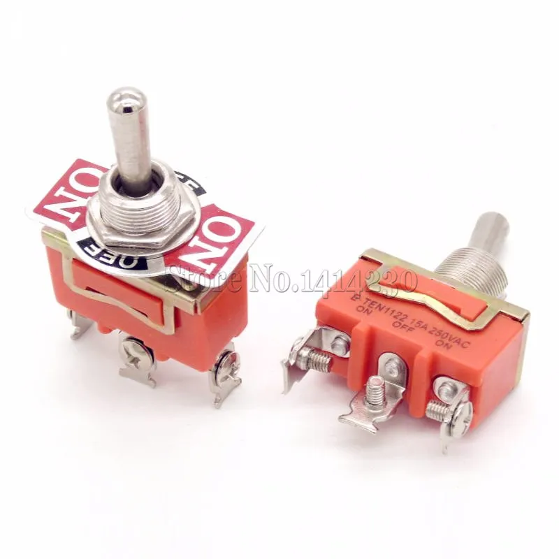 

NEW Toggle Switch Toggle Rocker Switches E-TEN1122 3PIN ON-OFF-ON 15A 250V
