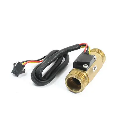 SEN-HZ21WI G1/2 Male 1-30L/min Brass Water Flow Hall Sensor Switch Flowmeter