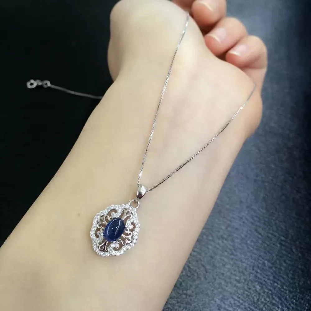 

Collares Collier Qi Xuan_Natural Blue Fashion Pendant Necklace_Real Necklace_Quality Guaranteed_Manufacturer Directly Sales