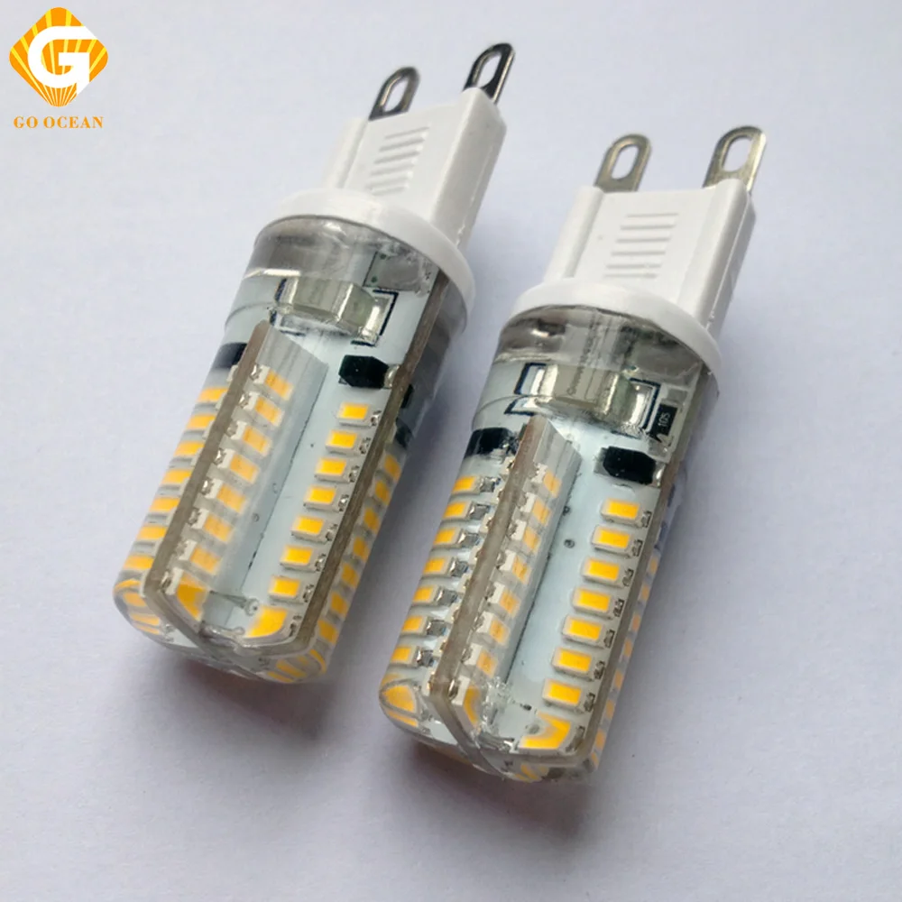 

GO OCEAN LED G9 Lamp 220V 230V 240V 6W Corn Light Crystal Lamp G9 Bulb Spot Lights Directly Replace G9 Halogen Lamp