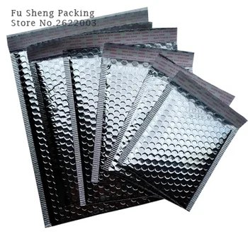 

100pcs Silver Poly Bubble Mailing Mailer Shipping Padded Envelope Bags Black Color Shockproof Courier Bubble mailer