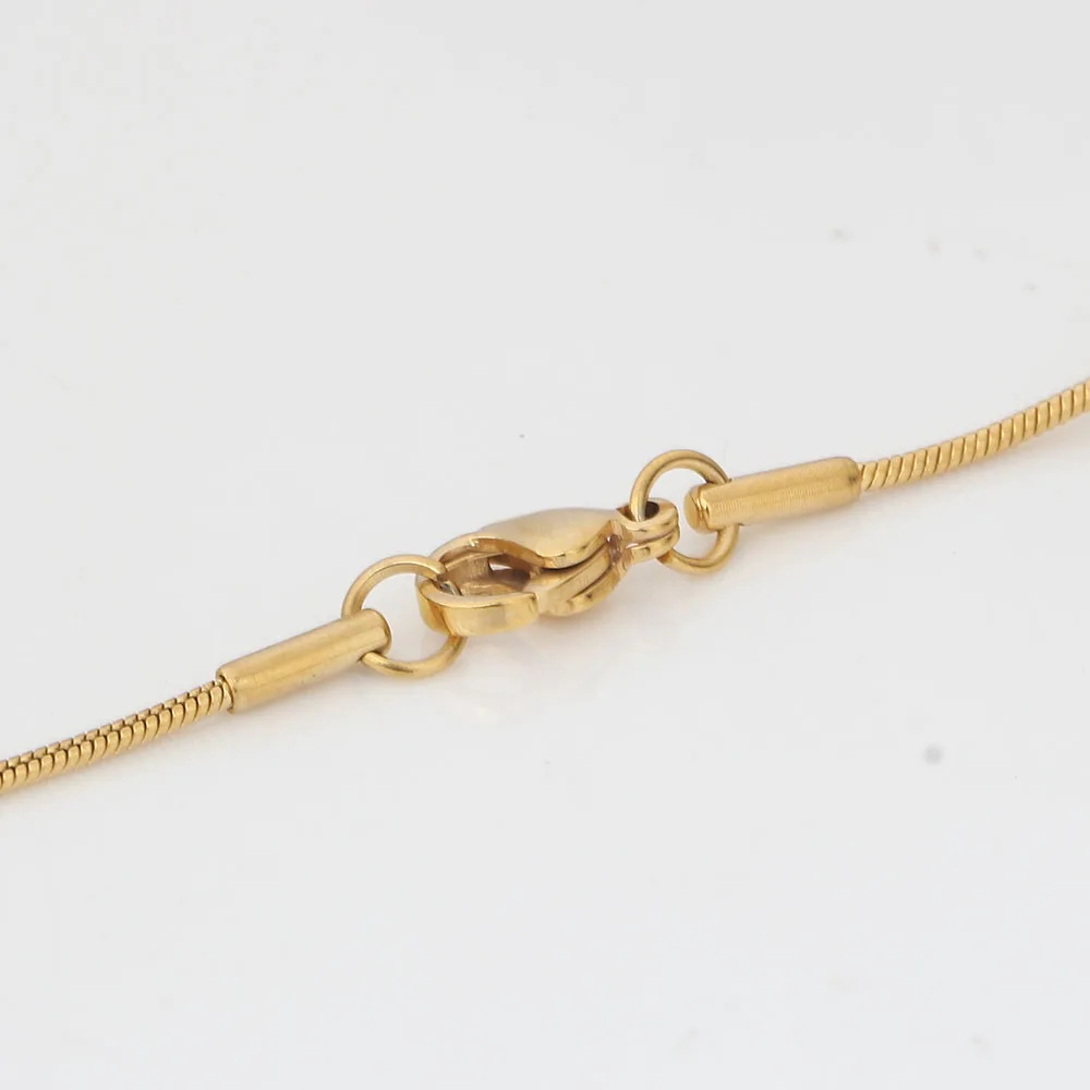 NIBA 316L нержавеющая сталь золотой цвет круглый шар кулон ожерелье звено цепи ожерелье Модные ювелирные изделия для женщин или мужчин