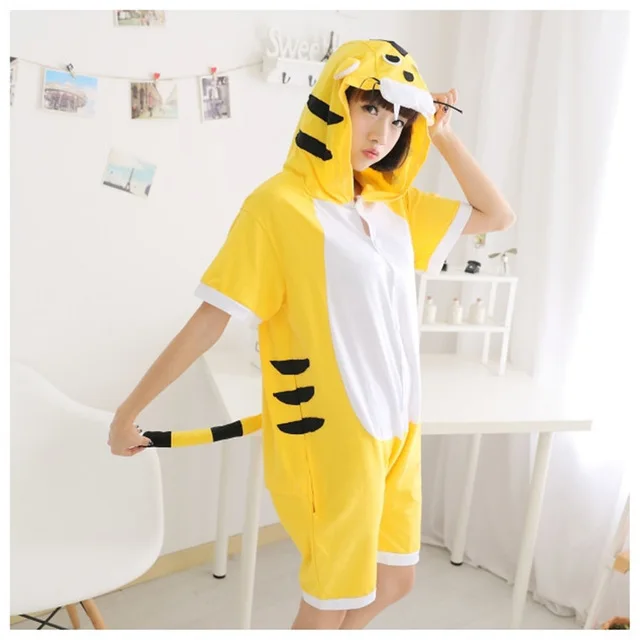 Anime-pajamas-Yellow-tiger-men-women-adult-short-sleeve-cotton-pajamas-cartoon-animal-summer-unisex-cosplay.jpg_640x640
