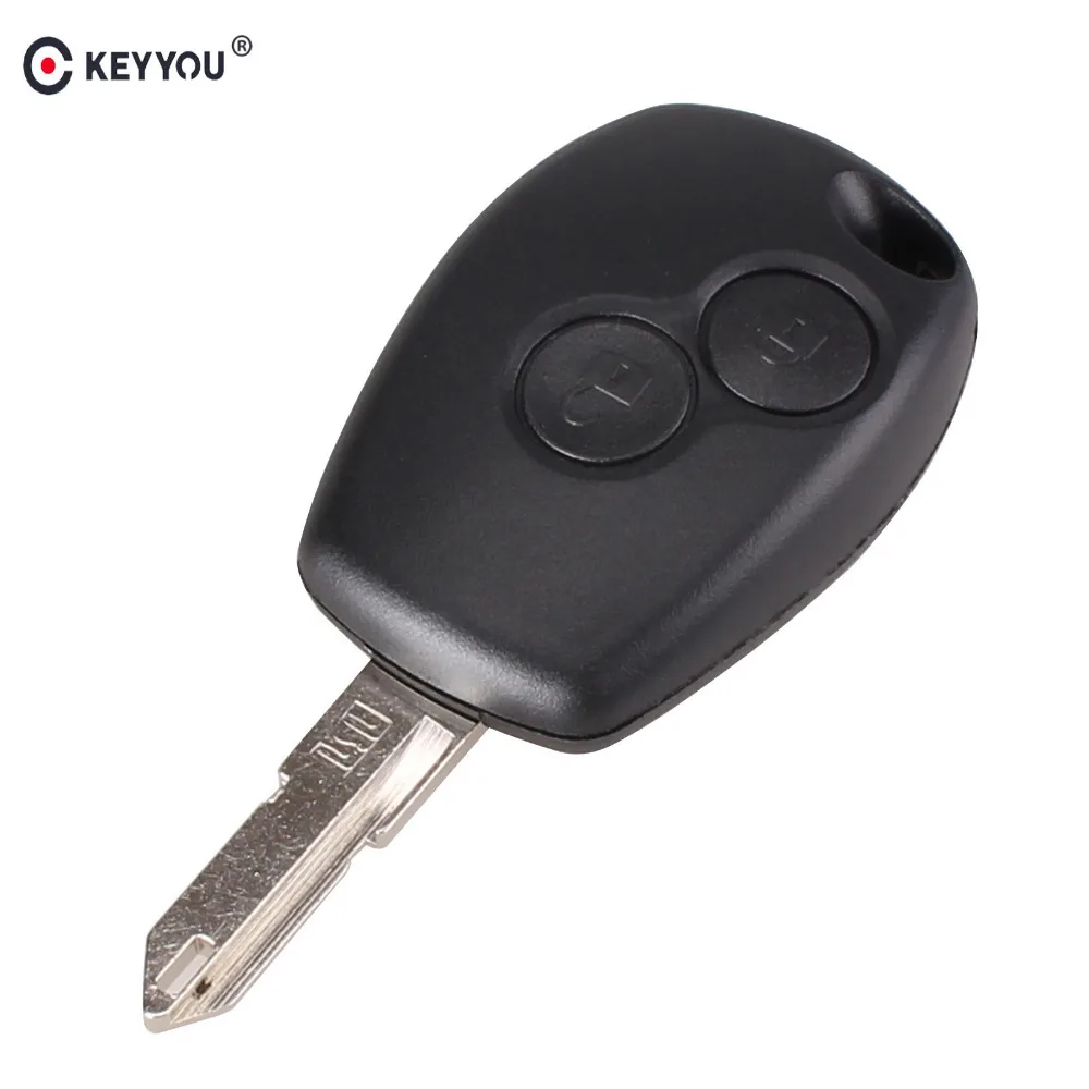 Чехол KEYYOU для автомобильного ключа с 2 кнопками и необработанным лезвием Renault Duster