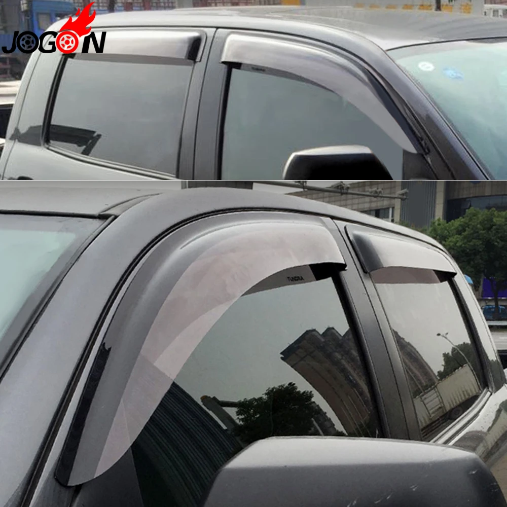 

For Toyota Tundra 2014 2015 2016 2017 Window Sun Rain Visors Vent Shade Deflector Guard Weather Shield 4PCS