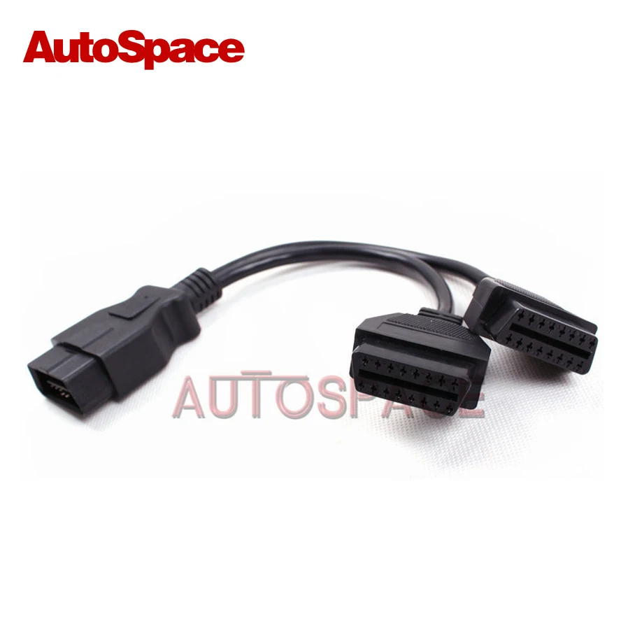 Prix pour Auto 16-pin Mâle à 2 Femelle ELM327 OBD2 OBD II Extension Adaptateur Câble 1 à 2 Livraison Gratuite Prix pour Auto 16-pin Mâle à 2 Femelle ELM327 OBD2 OBD II Extension Adaptateur Câble 1 à 2 Livraison Gratuite