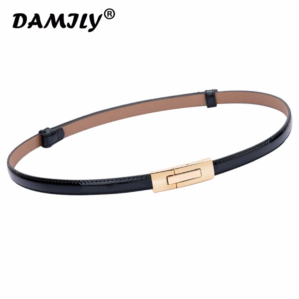 Fashn Exquisite Ladies Women Candy Colors Leather Belts Bow Skinny Thin