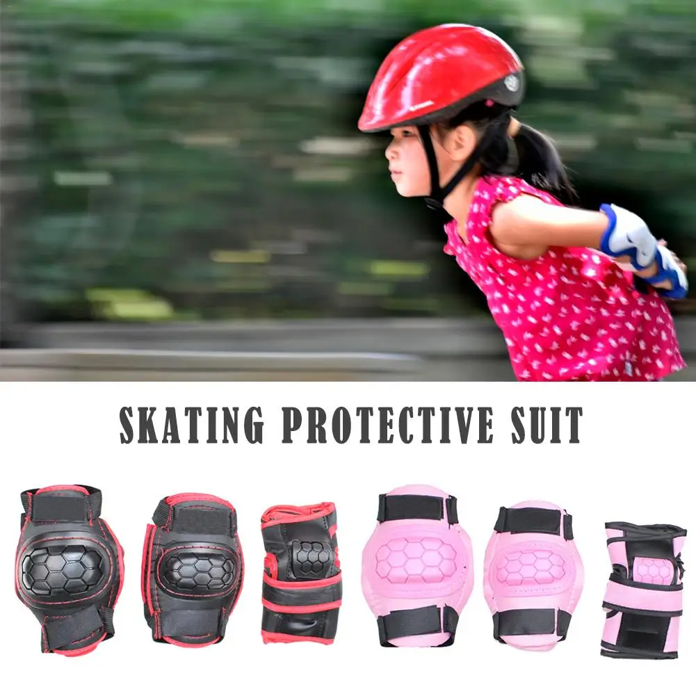 

Breathable Drop-Proof Children's Bicycle Skateboard Balance Wheel Slide Protective Gear Set Knee Pads Elbow Pads Palm Protectors