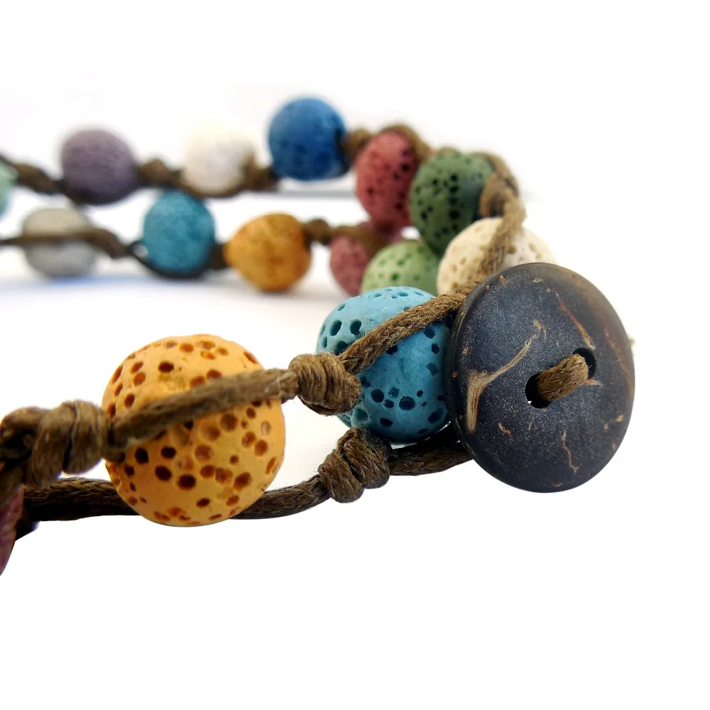 ZP-BS376-7 Diffuser Leather Locket Bracelet