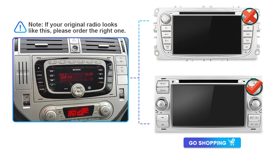 Sale Isudar Car Multimedia player Android 9 GPS Autoradio 2 Din For FORD/Focus/Mondeo/S-MAX/C-MAX/Galaxy RAM 4GB 64GB Radio DSP DVR 10