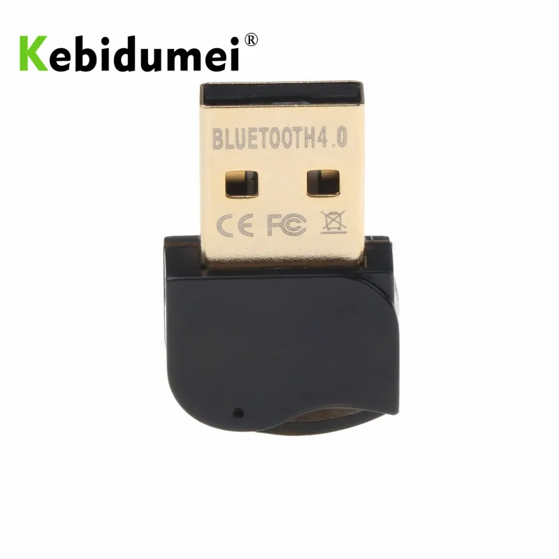 Kebidumei Bluetooth адаптер USB Dongle для компьютера Беспроводной гарнитура Bluetooth Динамик Bluetooth4.0 Бесплатная драйвер USB адаптер