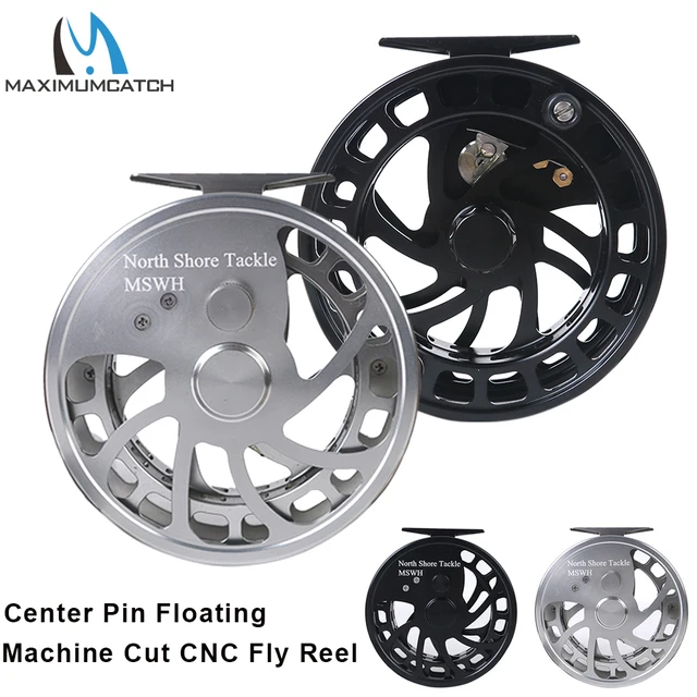 Best Offers Maximumcatch_Center Pin_Floating Fishing Reel_Aluminum 6061-T6_Fly Fishing Reel_Silver_Black_Color Best Offers Maximumcatch_Center Pin_Floating Fishing Reel_Aluminum 6061-T6_Fly Fishing Reel_Silver_Black_Color