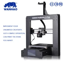 Доступное WANHAO 3d-принтер I3 плюс с интегрированная конструкция, легко операционной системы, сенсорный ЖК-экран с бесплатный тест нити