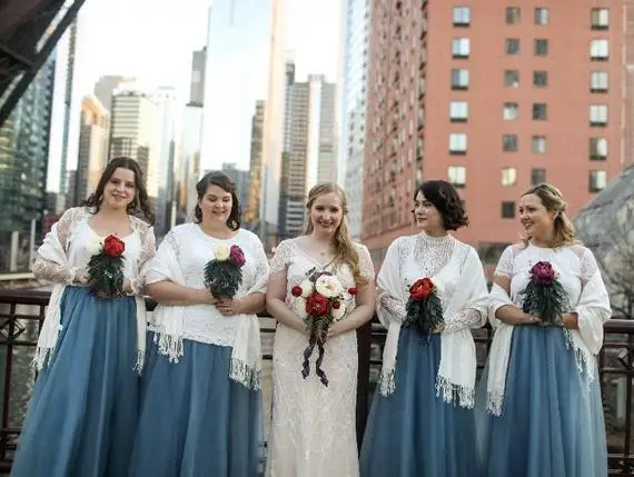 Ash blue bridesmaid dresses Clearance