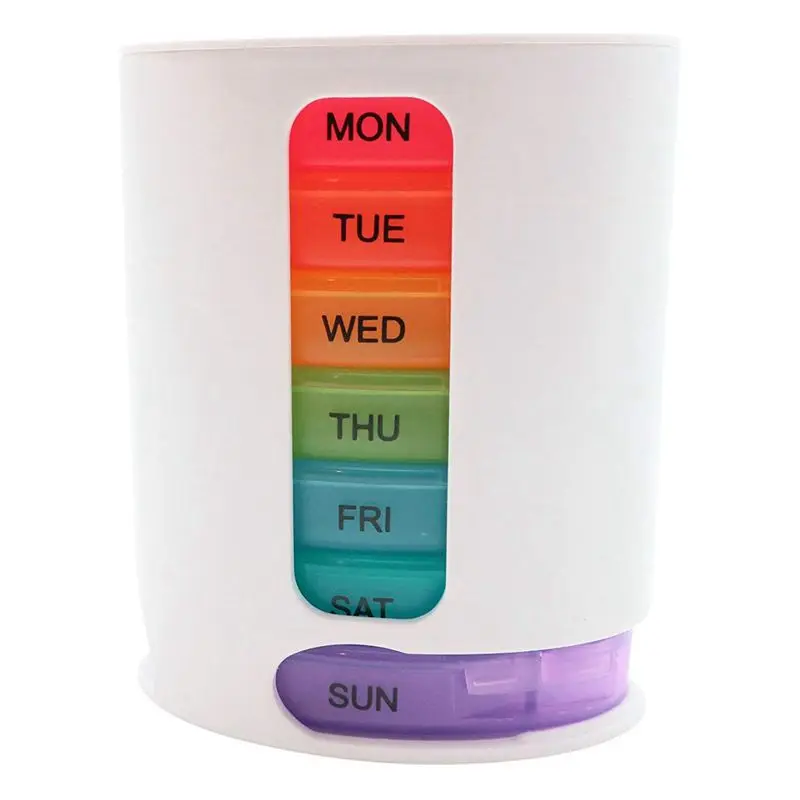 

YHYS Pill Box Organizer.7 Day upto 4 Times a Day for your Medication Intake. Handy Small Case for each Day of the Week