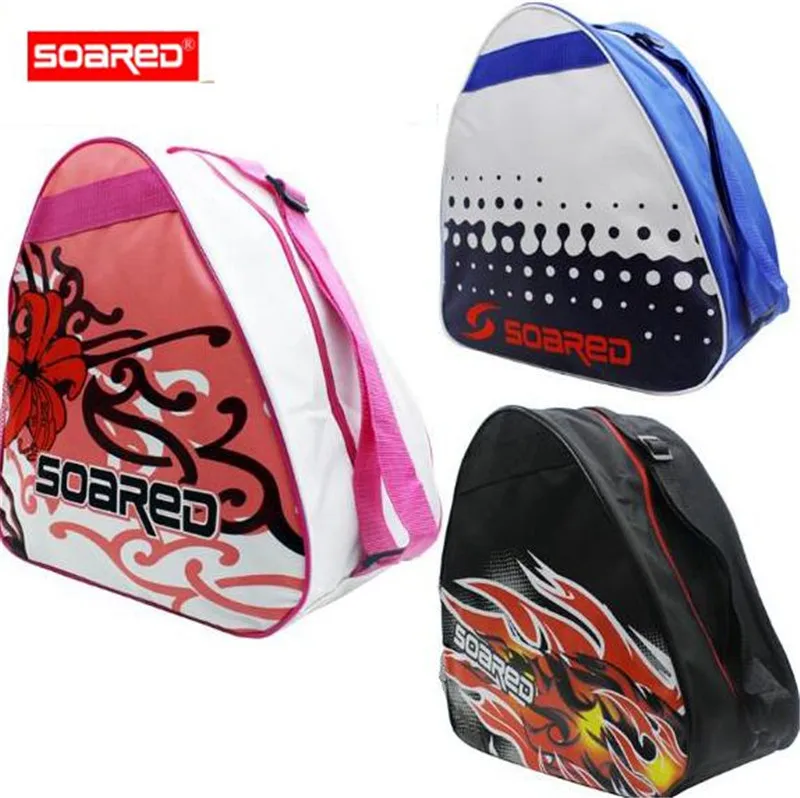 

SOARED Ice Skating Shoes Bag Triangle Roller Skates Carrying Shoulder Bag Durable Roller Skates Carrying Handbag Mesh Pocket