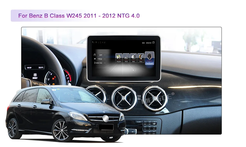 Best Android 7.1 4-Core RAM 3G+32G Car Radio GPS Navigation WiFi Bluetooth Head Unit Screen for Mercedes Benz B Class W245 2011 2012 5