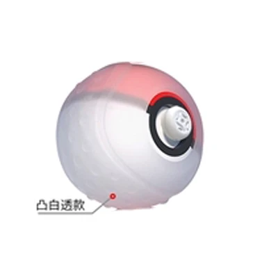 Pokemons Мягкий силиконовый чехол для DOS Switch NS Poke Ball Plus контроллер чехол Pokeball сумка для переноски Let's Go Eevee Game - Цвет: Transparent White A