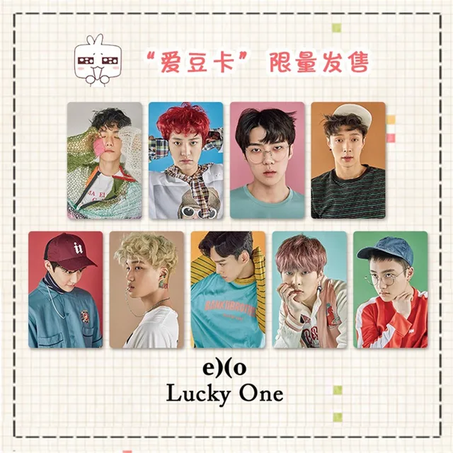 Youpop KPOP EXO EXACT Lucky One Album Photo Card K POP PVC Plastic