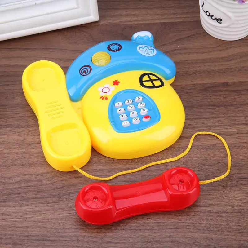 Гриб пластиковая игрушка телефон для раннего обучения детей с музыкальным светом музыка и звук игрушка телефон для детей