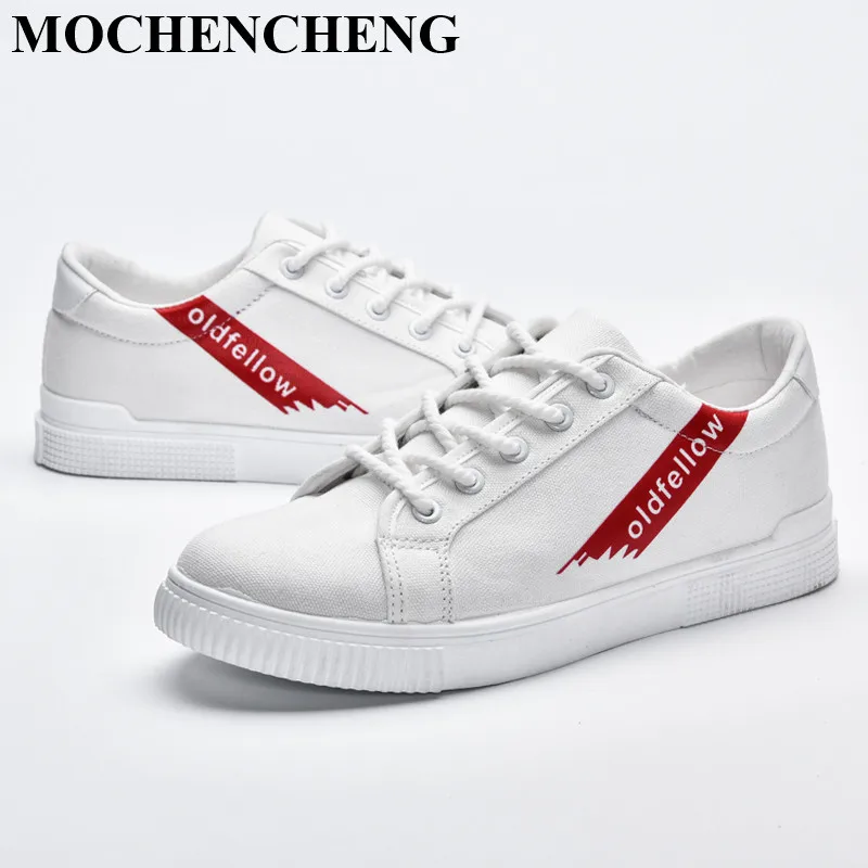 جديد أحذية بيضاء من القماش الكتاني الرجال الدانتيل متابعة أحذية رياضية تنفس شقة حذاء كاجوال لينة ارتداء مقاومة الرجعية نمط طالب أحذية تزلج