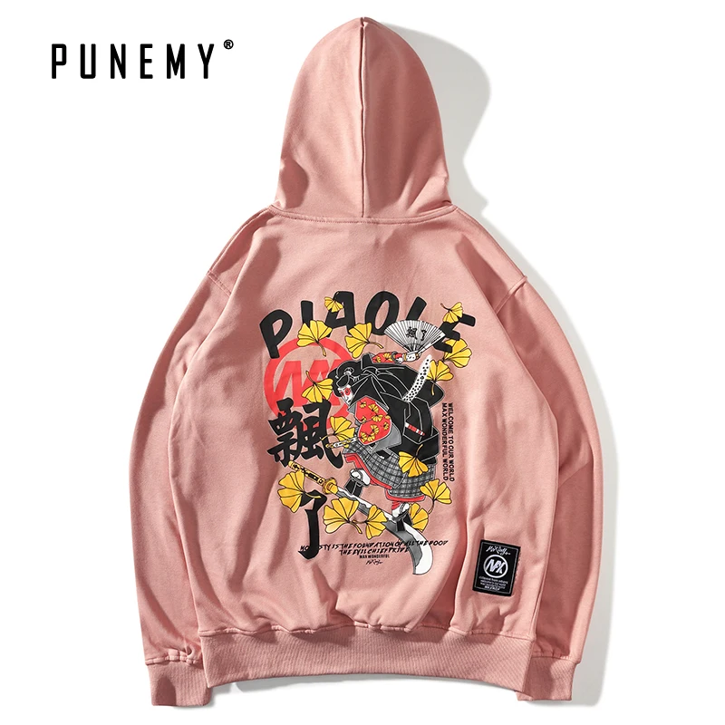 

Men Hoodies Harajuku Pattern Print Japanese Streetwear Hip Hop Hooded Oversize Cotton Pullover Sweashirts Hoody Man's Hoodies