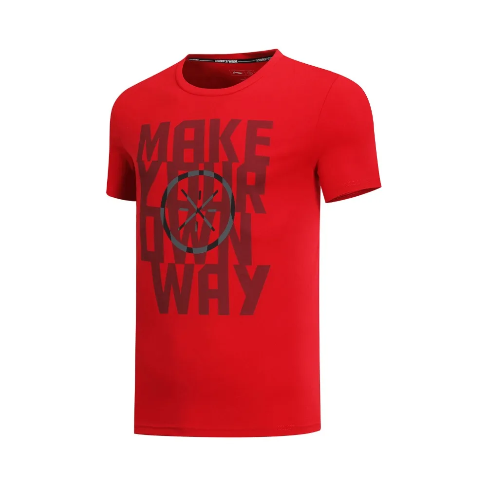 Billig Li Ning Männer Wade Serie Jersey Atmungsaktive 73% Baumwolle 27% Polyester Futter Regular Fit Sport T Shirts T AHSN493 MTS2834