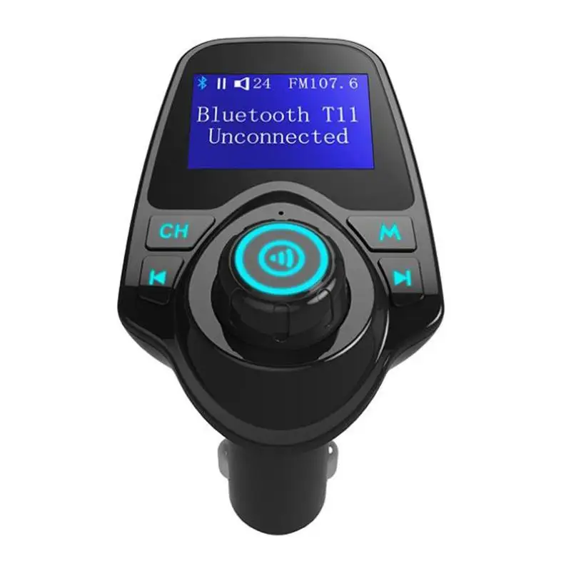 Большой Экран Bluetooth FM передатчик Радио адаптер, автомобильный набор свободные руки с выходом 5 V 2.1A двойной зарядка через usb Автомобильный MP3-плеер