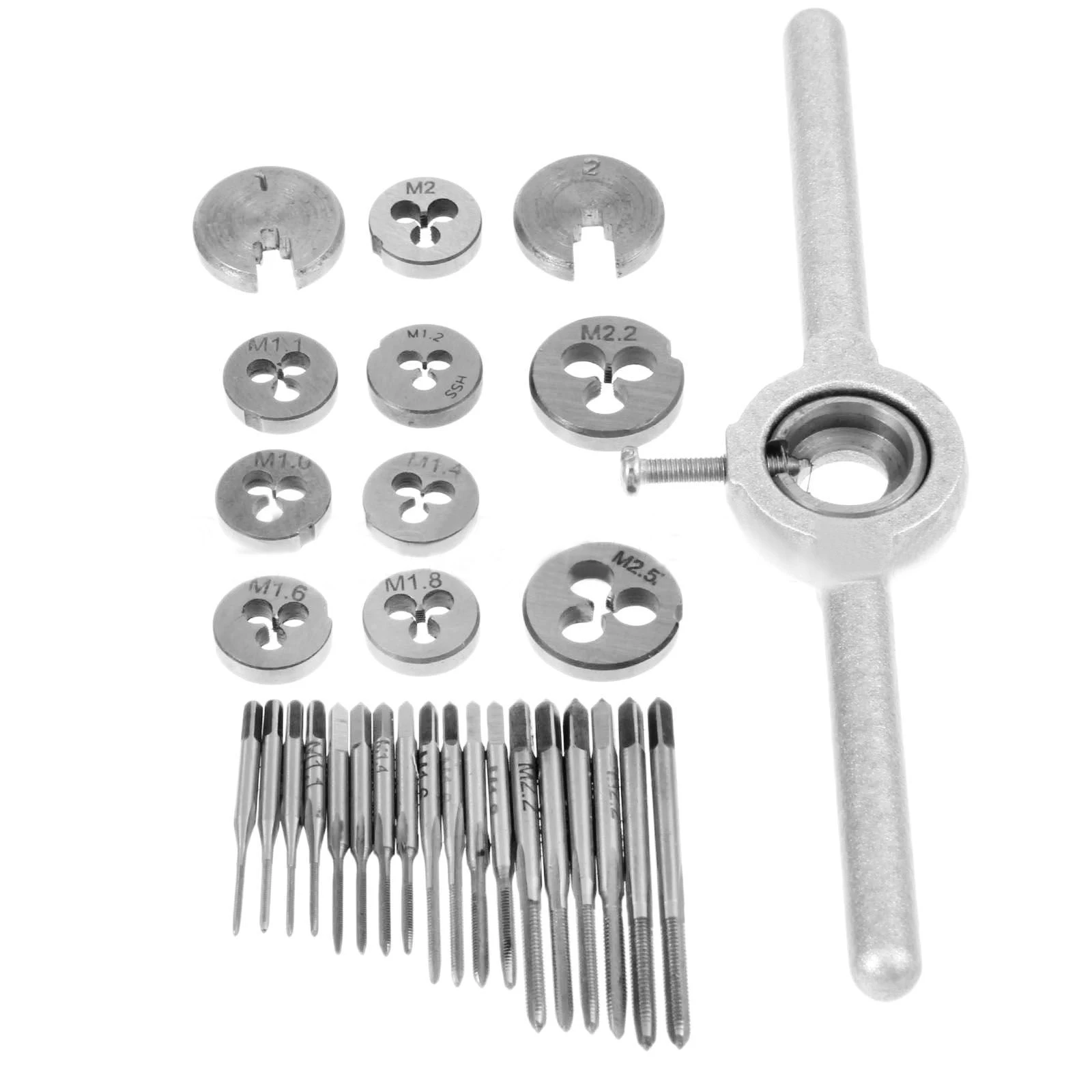 

Professional 31Pcs/Set HSS Mini TScrew Tap & Threading Die & Wrench M1 - M2.5