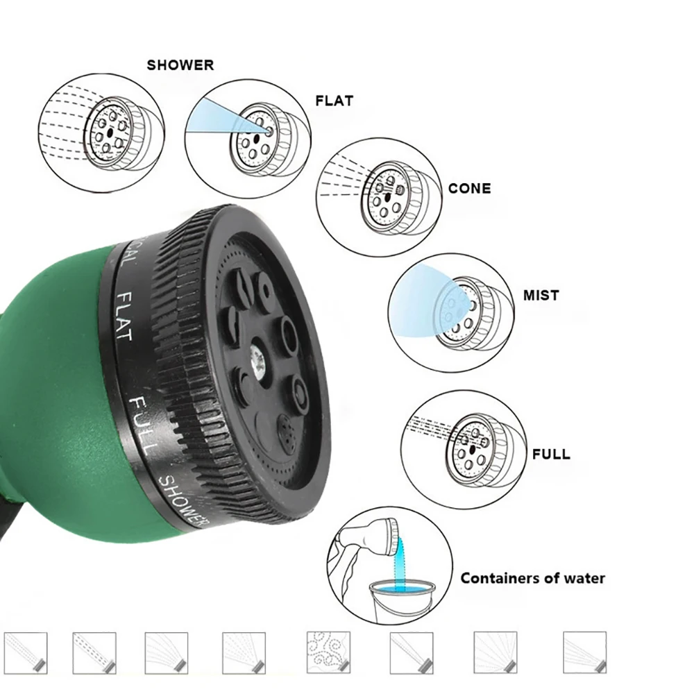 

8 Pattern Variable Spray Patterns Water Spray Gun Adjustable Car Wash Hose Spray Portable High Pressure Gun Sprinkler Nozzle