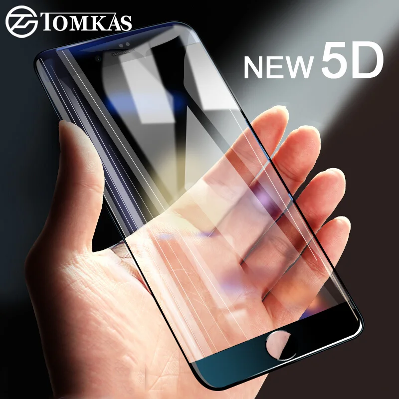 TOMKAS 5D стекло для iPhone 7 10 X Закаленное Защитная пленка экрана 6 S 8 Plus экрана|Защитные