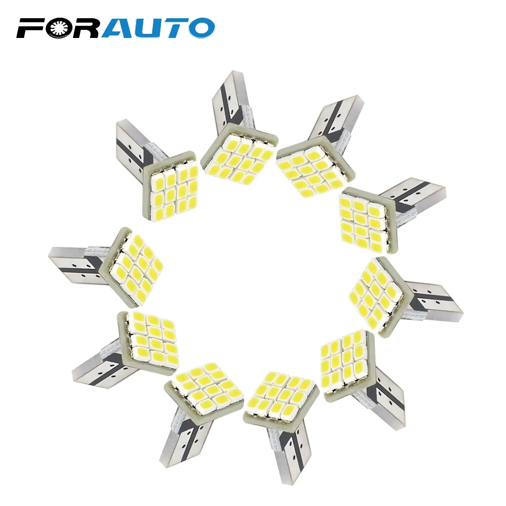 

Car-styling 10 pieces/pack White T10 1206 12SMD Turn Signal Bulb Clearance Lights Dashboard Lamp Car LED Bulb